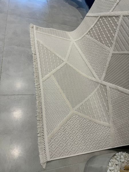 Alessa Serisi Krem Bej İskandinav Modern Dokuma Halı FO-9001