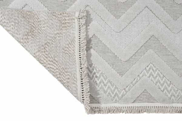 Sofia Serisi Gri Kabartma Dokulu Makine Halısı L-1007 160X230 (4mt2)