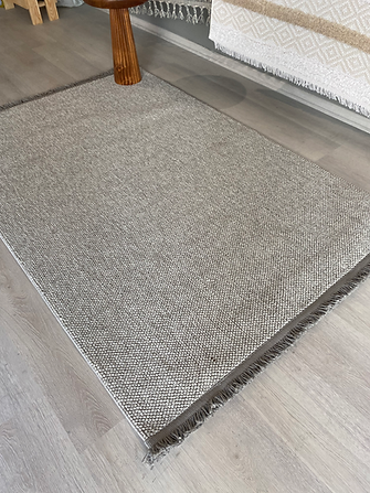 Marilla Serisi Gri Bukle Dokuma Toz Vermez Makine Halısı EK-0259 160x230 (4 mt2)