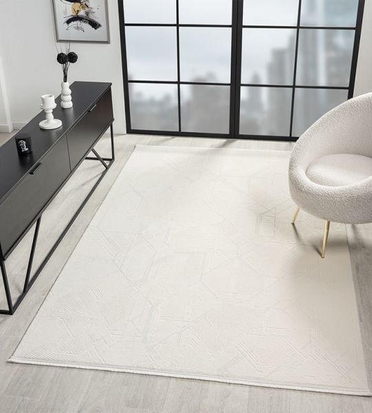 Armony Serisi Akrilik Dokuma Krem Makine Halısı AR011A 160x230 (4 mt2)