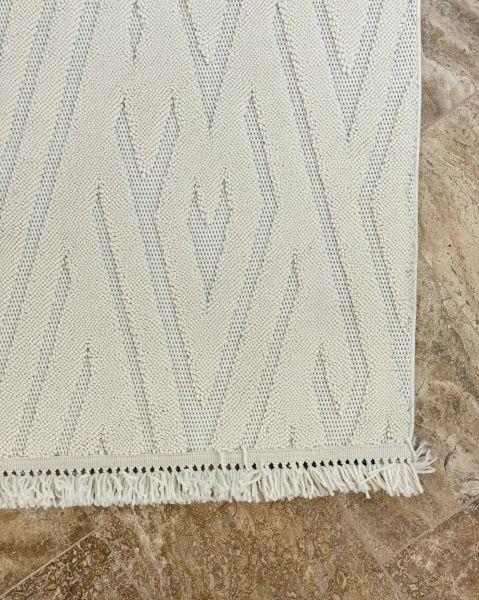 Mono Serisi Krem Renk Tozumaz Natural Dokuma Halı L-1118 160x230 (4 mt2)