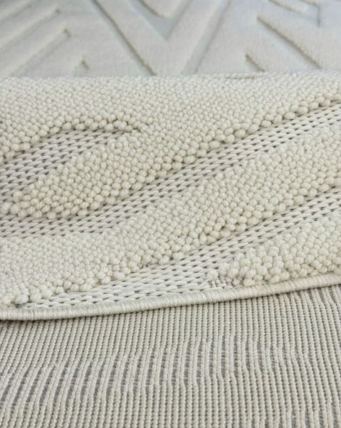 Mono Serisi Krem Renk Tozumaz Natural Dokuma Halı L-1118 160x230 (4 mt2)