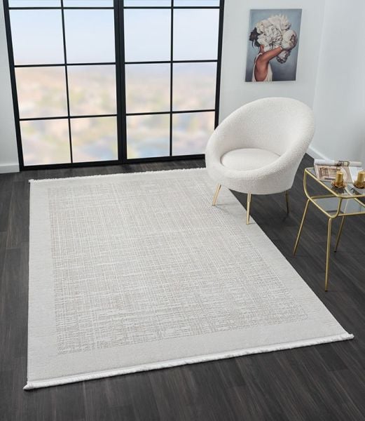 Vista Serisi Tozumaz Antialerjik Ekru Renk Makine Halısı VS003A 160x230 (4 mt2)