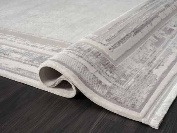Feel Serisi Akrilik Yüksek Kalite Gri Renk Makine Halısı FL003A 160x230 (4 mt2)