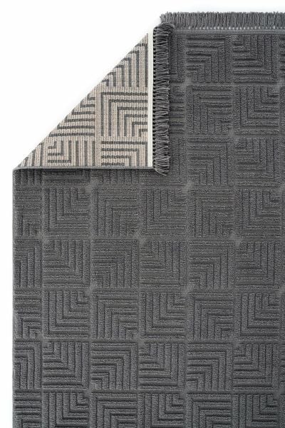 Mabel Serisi Antrasit Kaymaz Tabanlı Yumuşak Makine Halısı L-5440 120x180 (2.5 mt2)