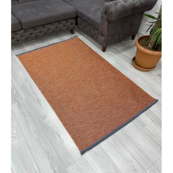 Agra Serisi Kiremit Yıkanabilir Kaymaz Özellikli Halı L-1102 120x180 (2.5 mt2)