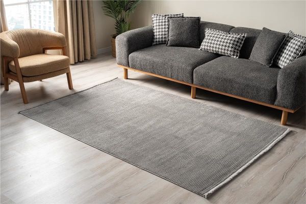 İcon Serisi Gri Yumuşak Dokulu Makine Halısı EN-2103