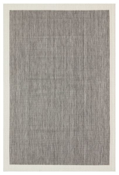 Sisal Serisi Gri Krem Kaymaz Tabanlı Yıkanabilir Hasır Dokuma Halı TU-0356