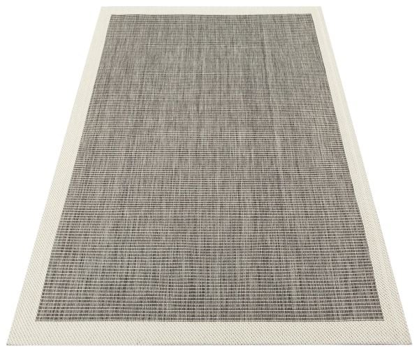 Sisal Serisi Gri Krem Kaymaz Tabanlı Yıkanabilir Hasır Dokuma Halı TU-0356