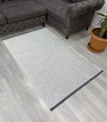 Agra Serisi Krem Yıkanabilir Kaymaz Özellikli Halı L-1103