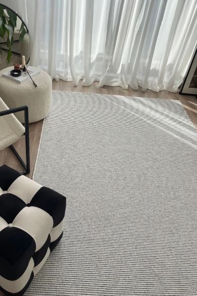 Sura Serisi Gri Yüksek Kalite Makine Halısı AP-7411