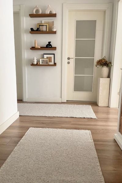 Sura Serisi Bej Yüksek Kalite Makine Halısı AP-7412