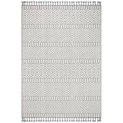 Arya Serisi Beyaz Modern İskandinav Desenli Makine Halısı T-1072