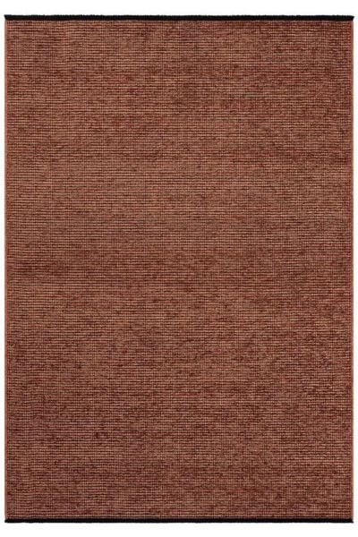 Zett Serisi Kiremit Pamuklu Yıkanabilir Kaymaz Taban Dokuma Kilim 160x230