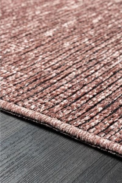 Zett Serisi Mürdüm Pamuklu Yıkanabilir Kaymaz Taban Dokuma Kilim 120x180