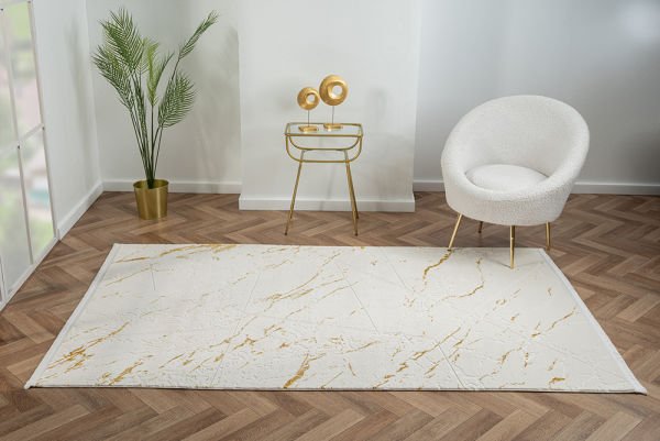Scala Serisi Triko Akrilik Tozumaz Gold Renk Makine Halısı SC009A
